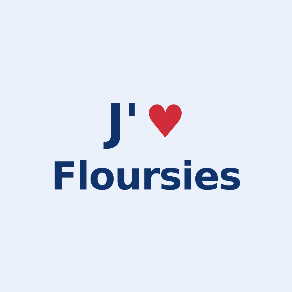 Sticker personnalisé Floursies — design J'aime Floursies
