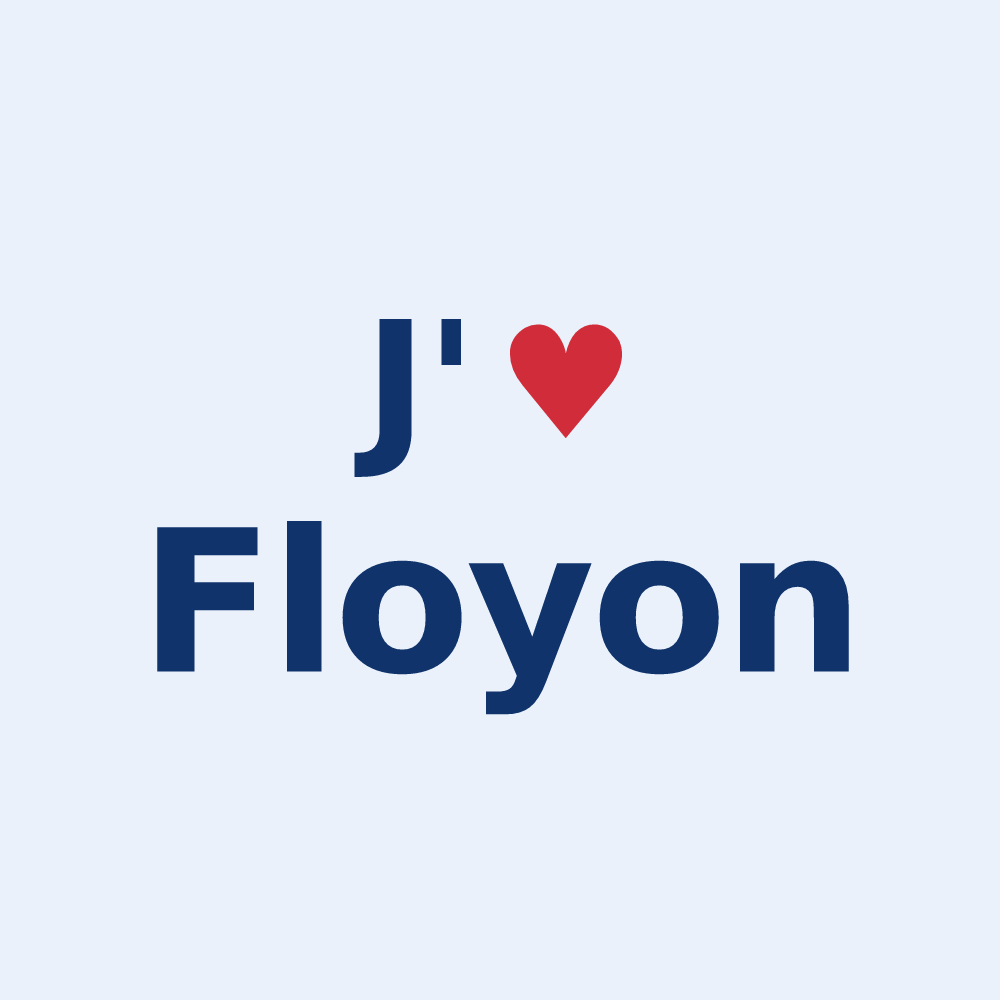 Sticker personnalisé Floyon — design « J'aime Floyon » imprimé sur le sticker