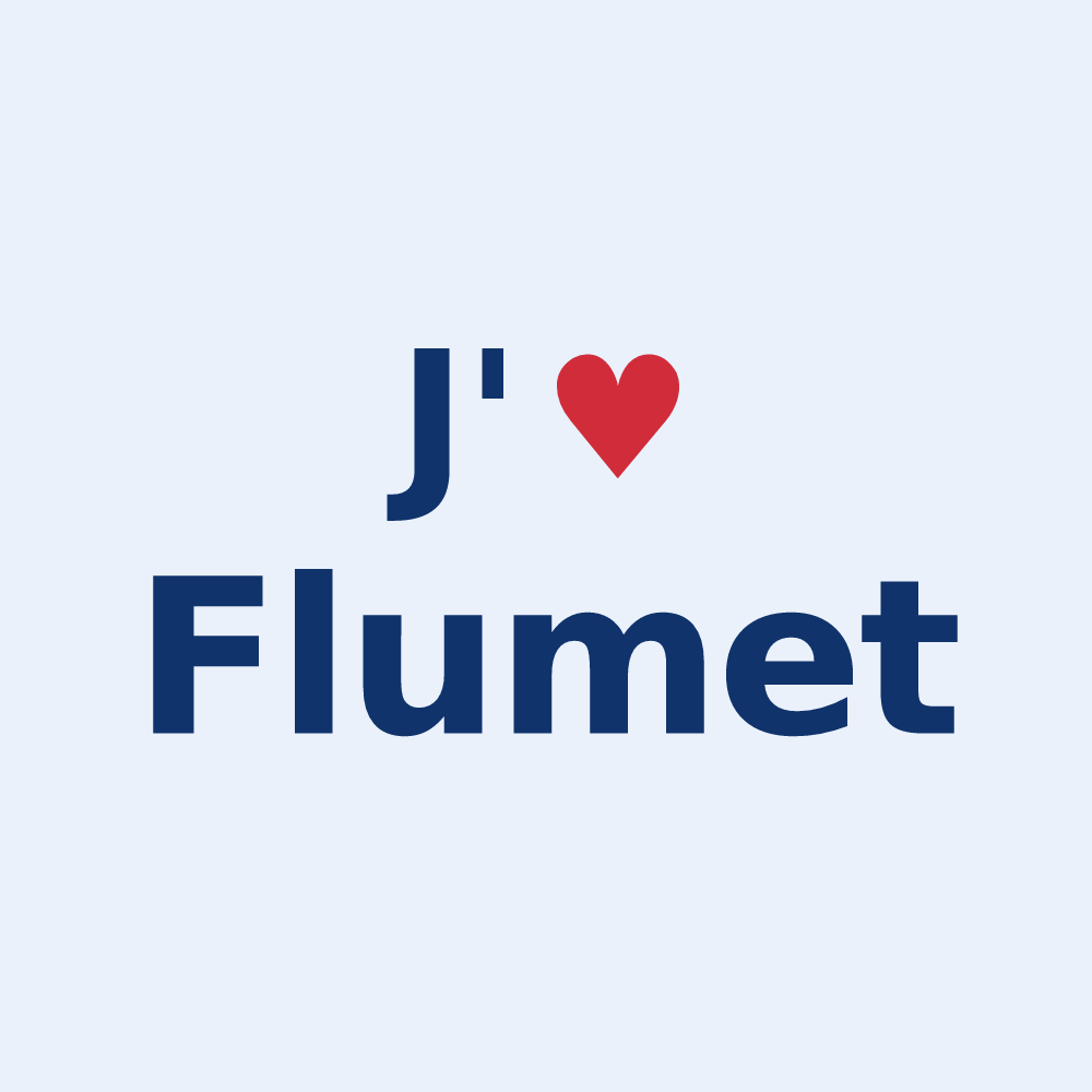 Sticker personnalisé Flumet — design J'aime Flumet