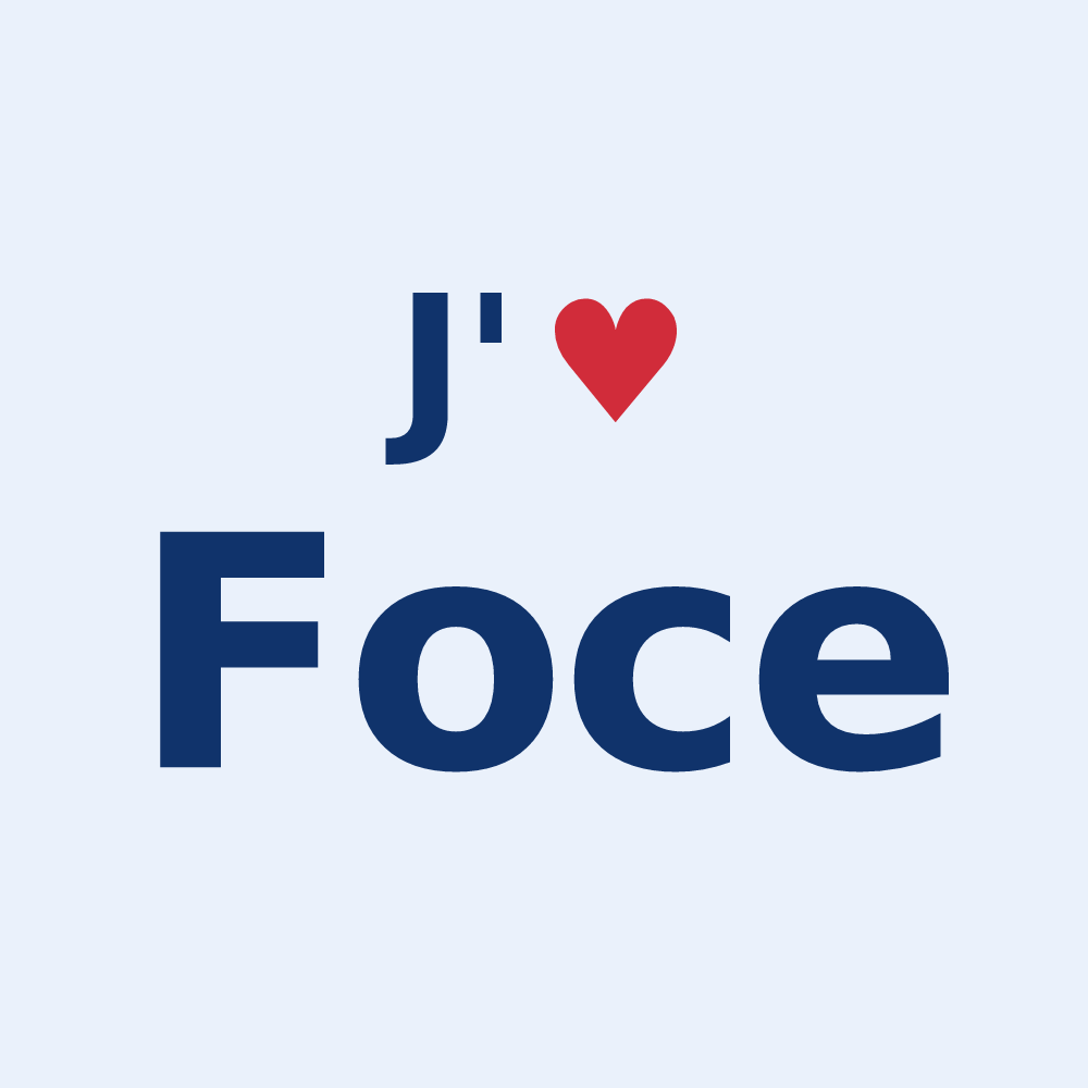 Sticker personnalisé Foce — design J'aime Foce