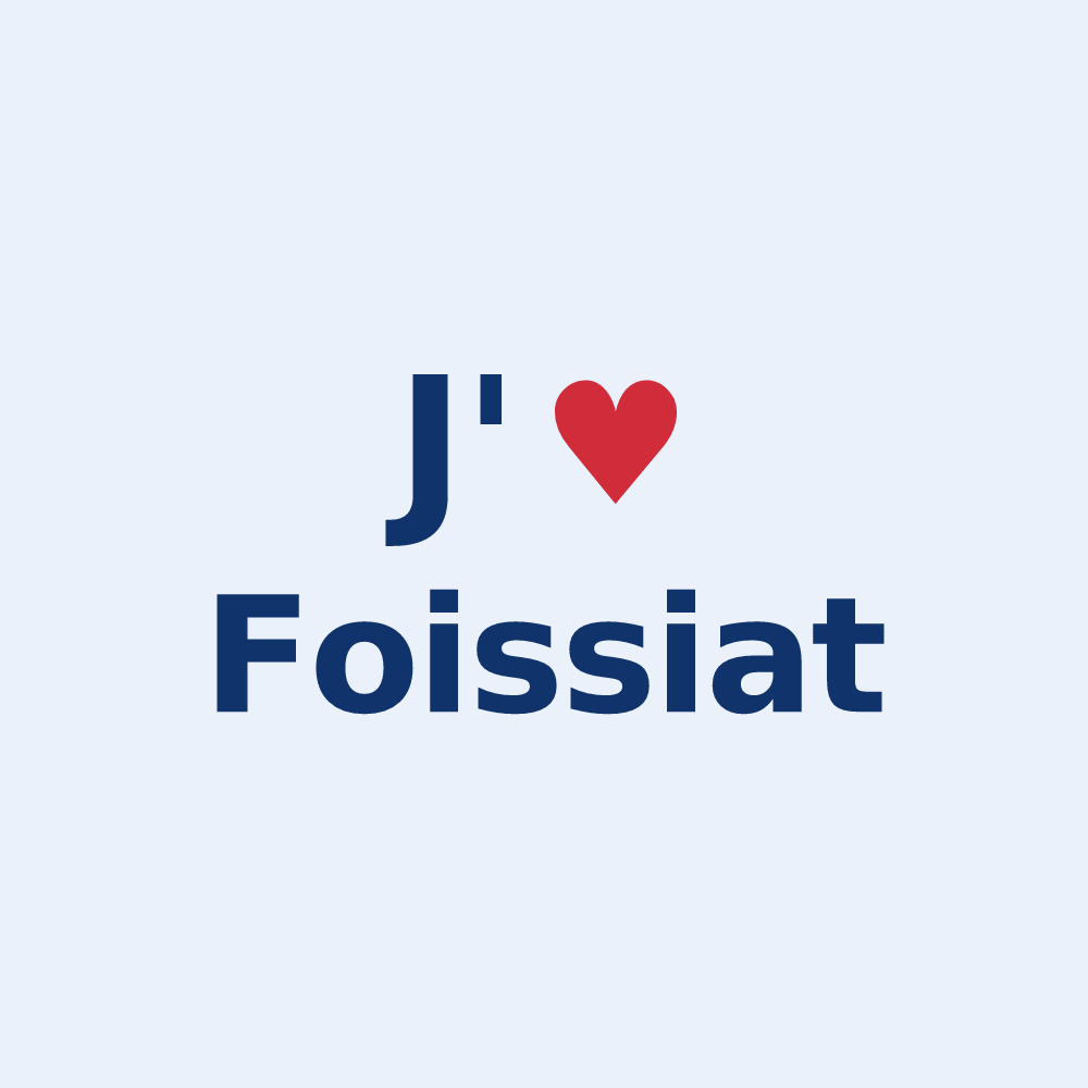 Sticker personnalisé Foissiat — design J'aime Foissiat
