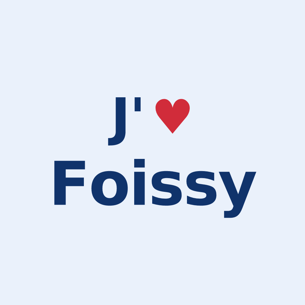 Sticker personnalisé Foissy — design J'aime Foissy