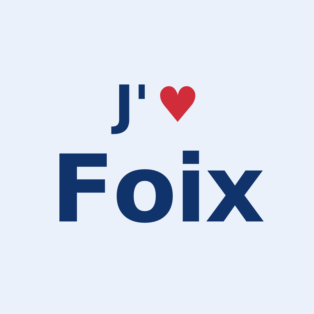 Sticker personnalisé Foix — design J'aime Foix