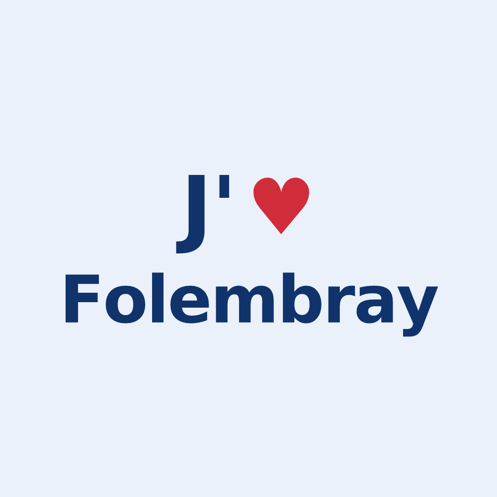 Sticker personnalisé Folembray — design J'aime Folembray