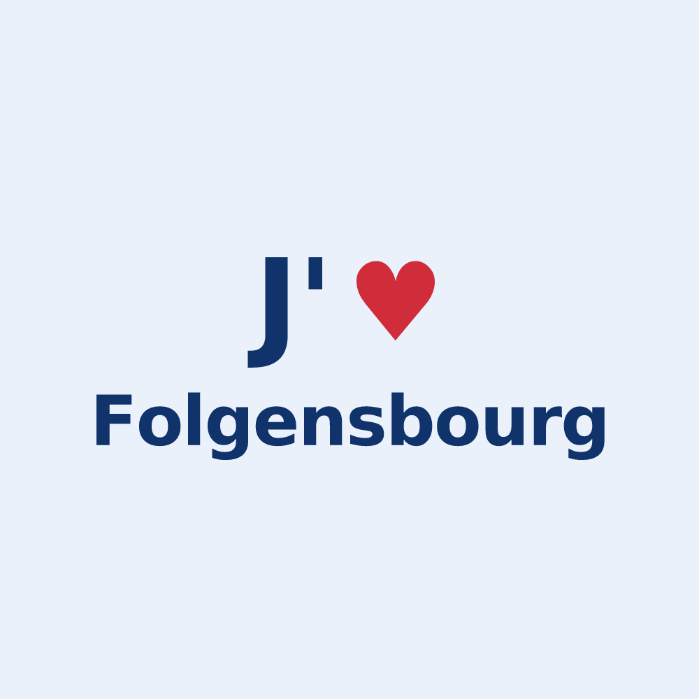 Sticker personnalisé Folgensbourg — design J'aime Folgensbourg