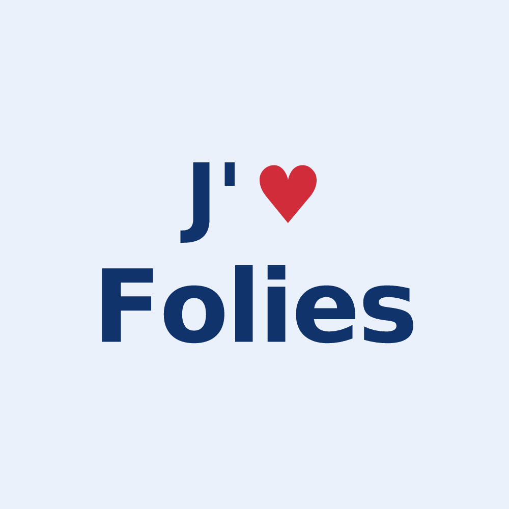 Sticker personnalisé Folies — design J'aime Folies