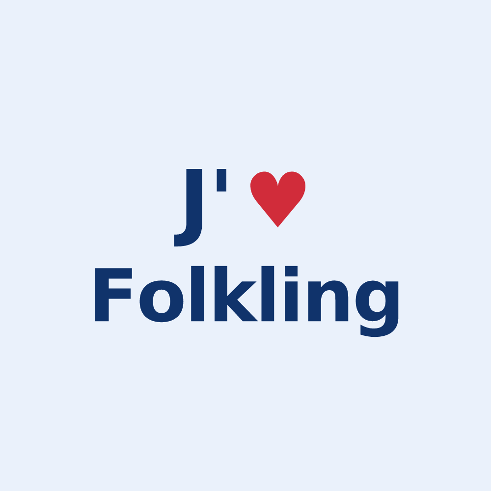 Sticker personnalisé Folkling — design J'aime Folkling