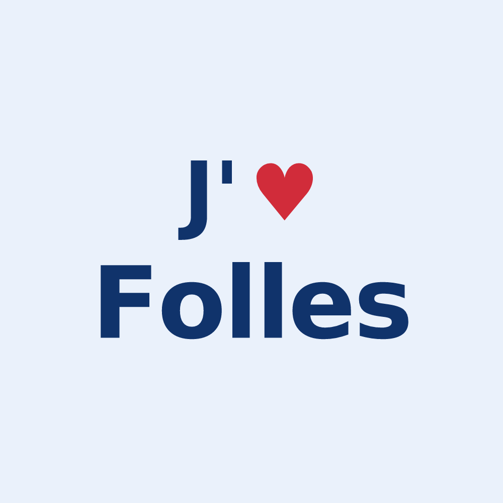 Sticker personnalisé Folles — design J'aime Folles