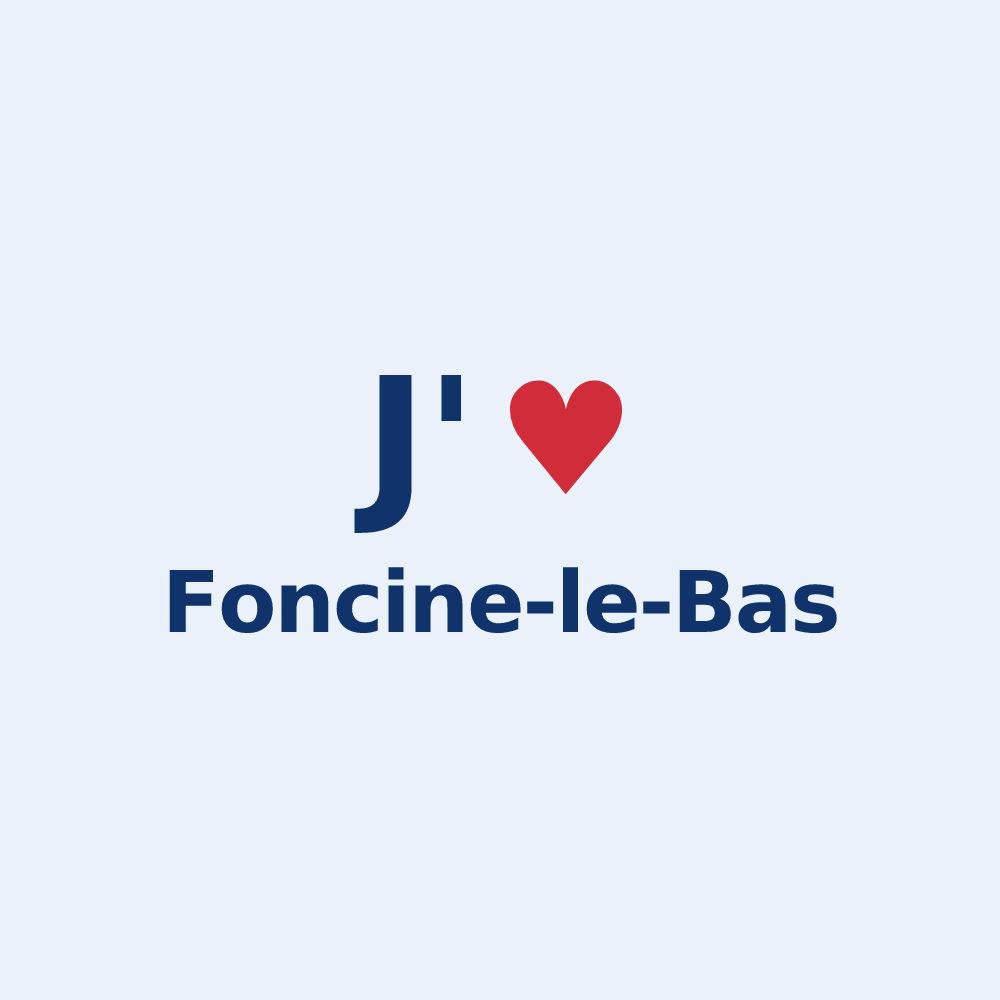 Sticker personnalisé Foncine-le-Bas — design J'aime Foncine-le-Bas