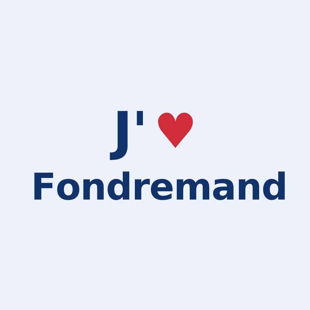 Sticker personnalisé Fondremand — design J'aime Fondremand