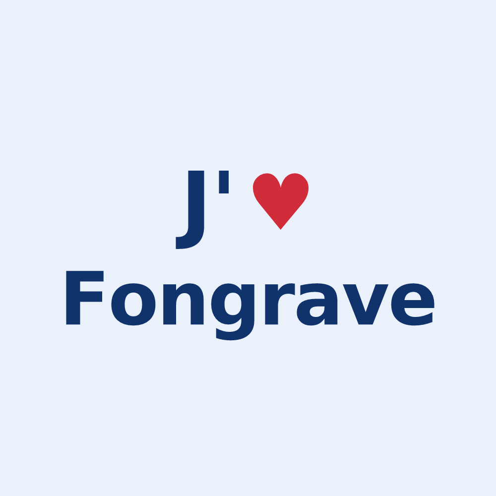 Sticker personnalisé Fongrave — design J'aime Fongrave