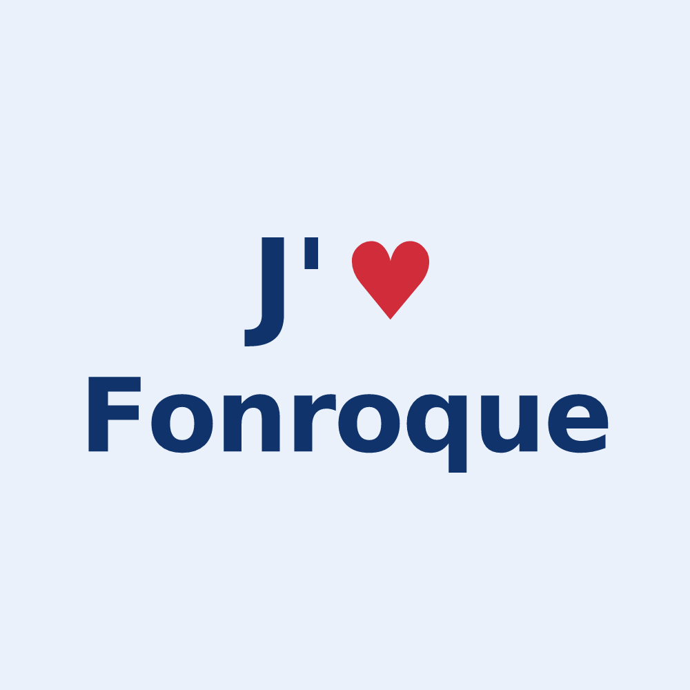 Sticker personnalisé Fonroque — design J'aime Fonroque