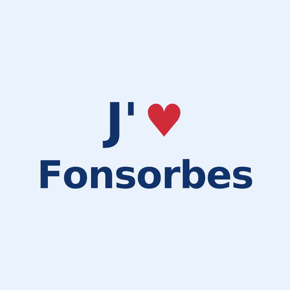 Sticker personnalisé Fonsorbes — design J'aime Fonsorbes
