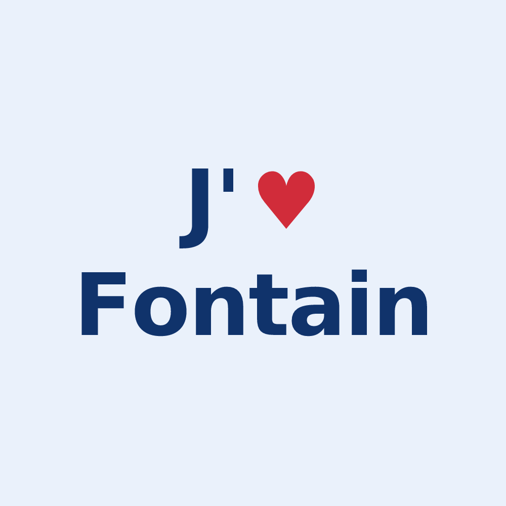 Sticker personnalisé Fontain — design J'aime Fontain