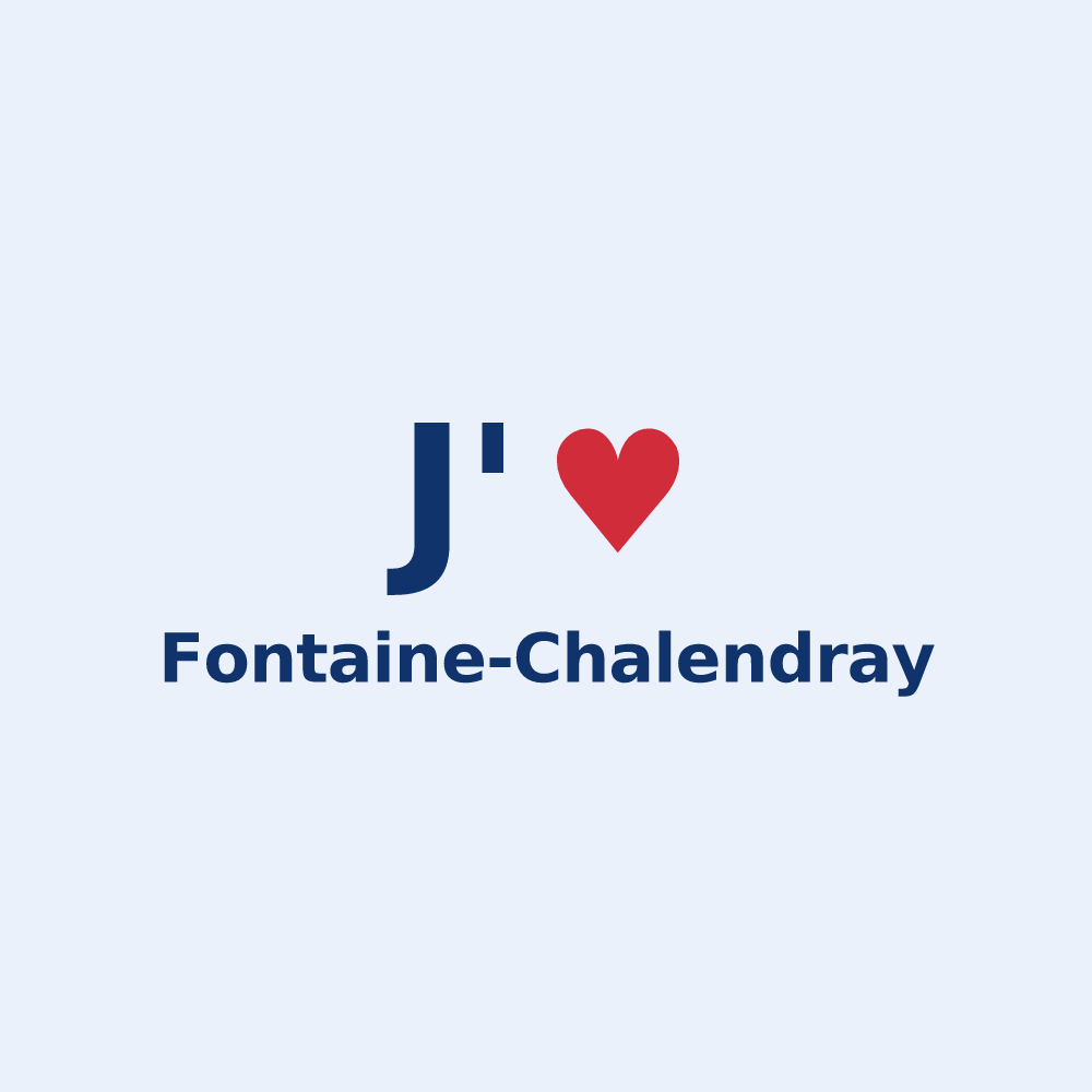 Sticker personnalisé Fontaine-Chalendray — design J'aime Fontaine-Chalendray