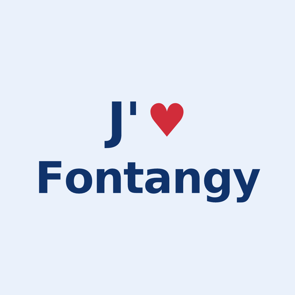 Sticker personnalisé Fontangy — design J'aime Fontangy