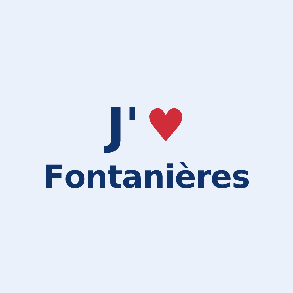 Sticker personnalisé Fontanières — design J'aime Fontanières