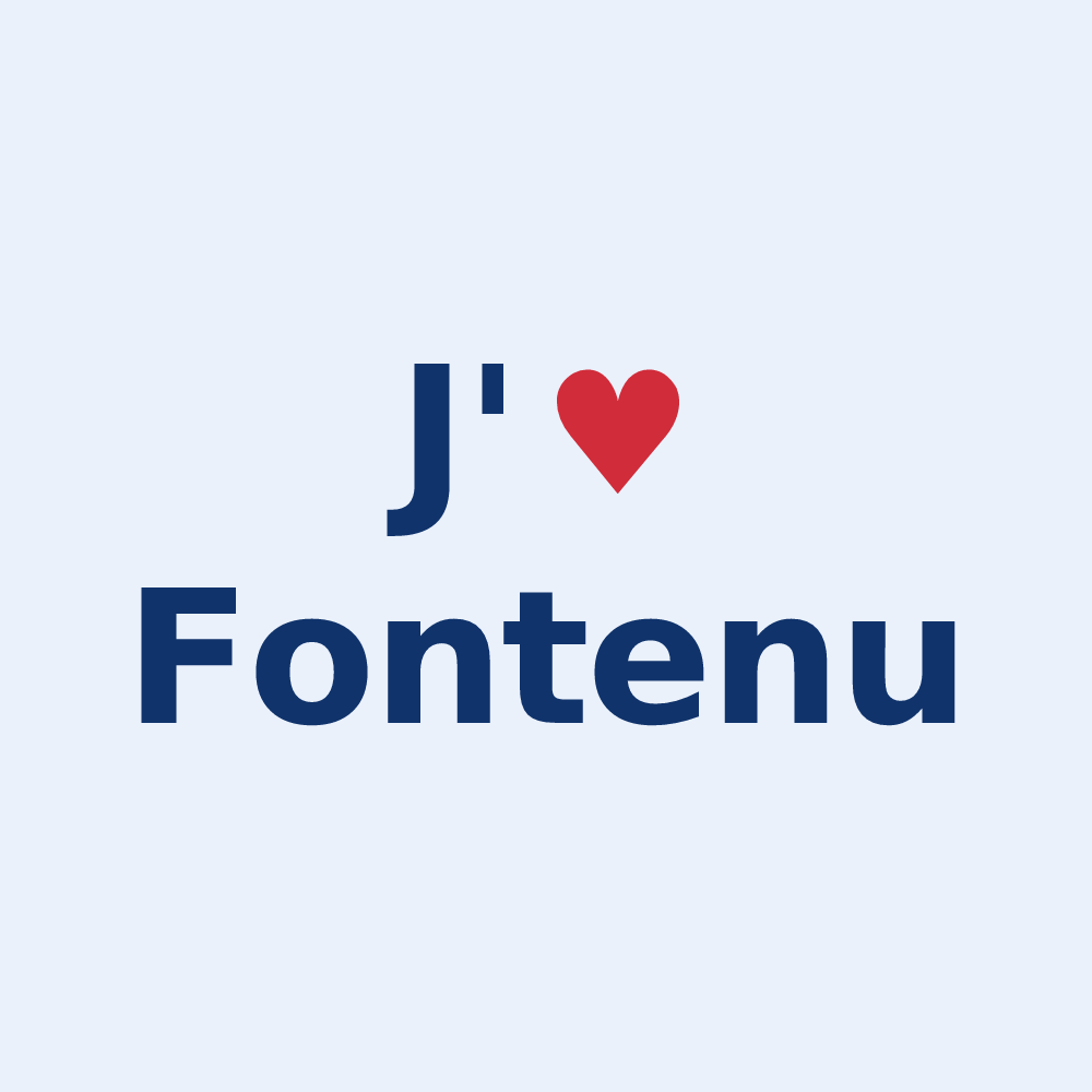 Sticker personnalisé Fontenu — design J'aime Fontenu