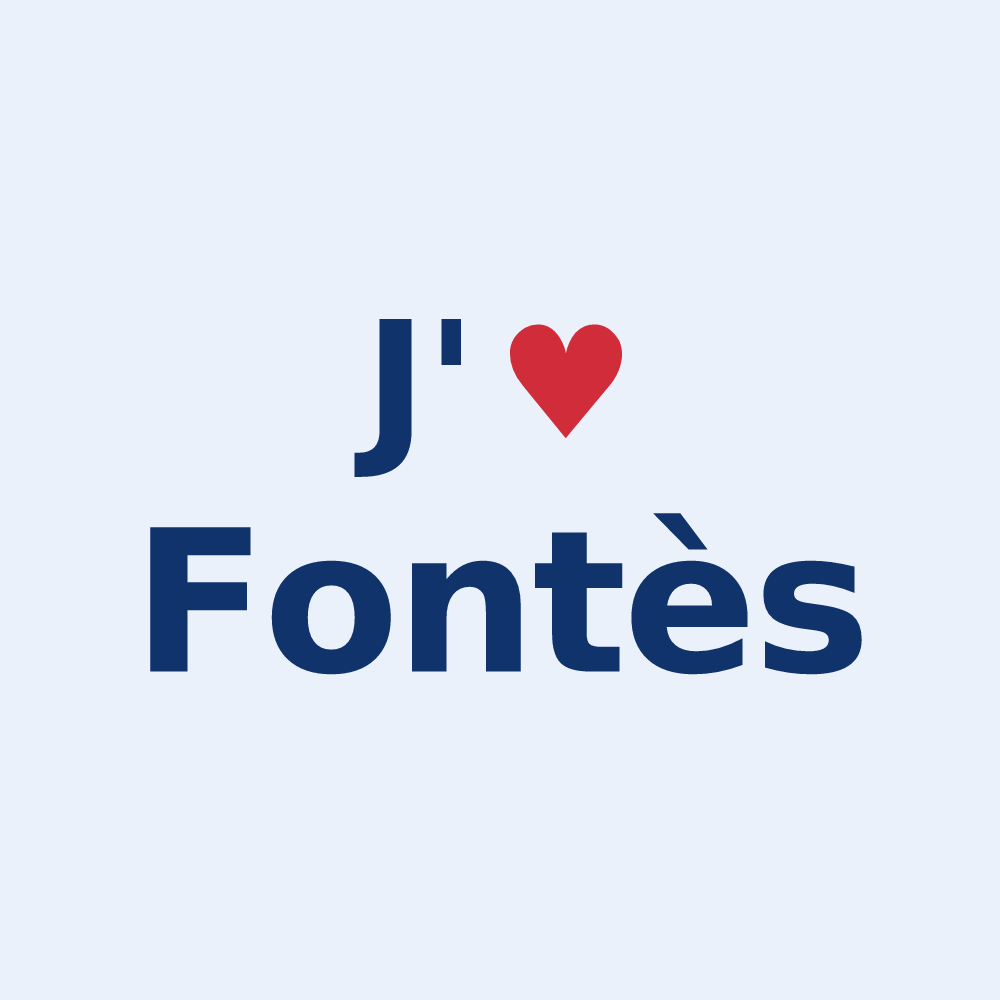 Sticker personnalisé Fontès — design J'aime Fontès