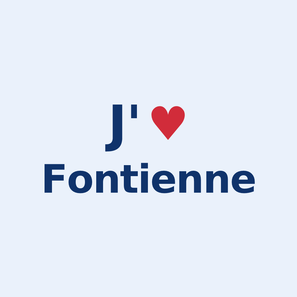 Sticker personnalisé Fontienne — design J'aime Fontienne