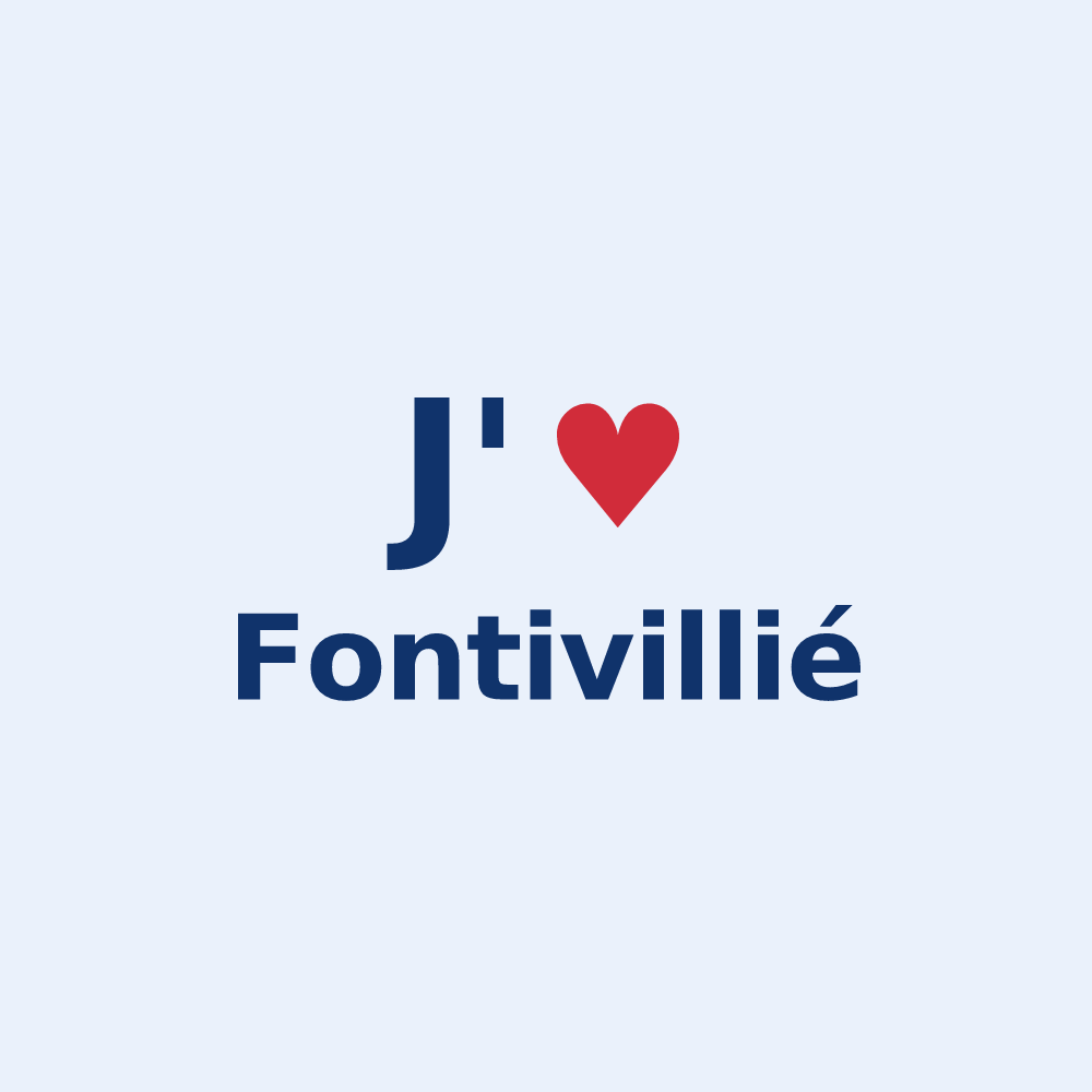 Sticker personnalisé Fontivillié — design J'aime Fontivillié