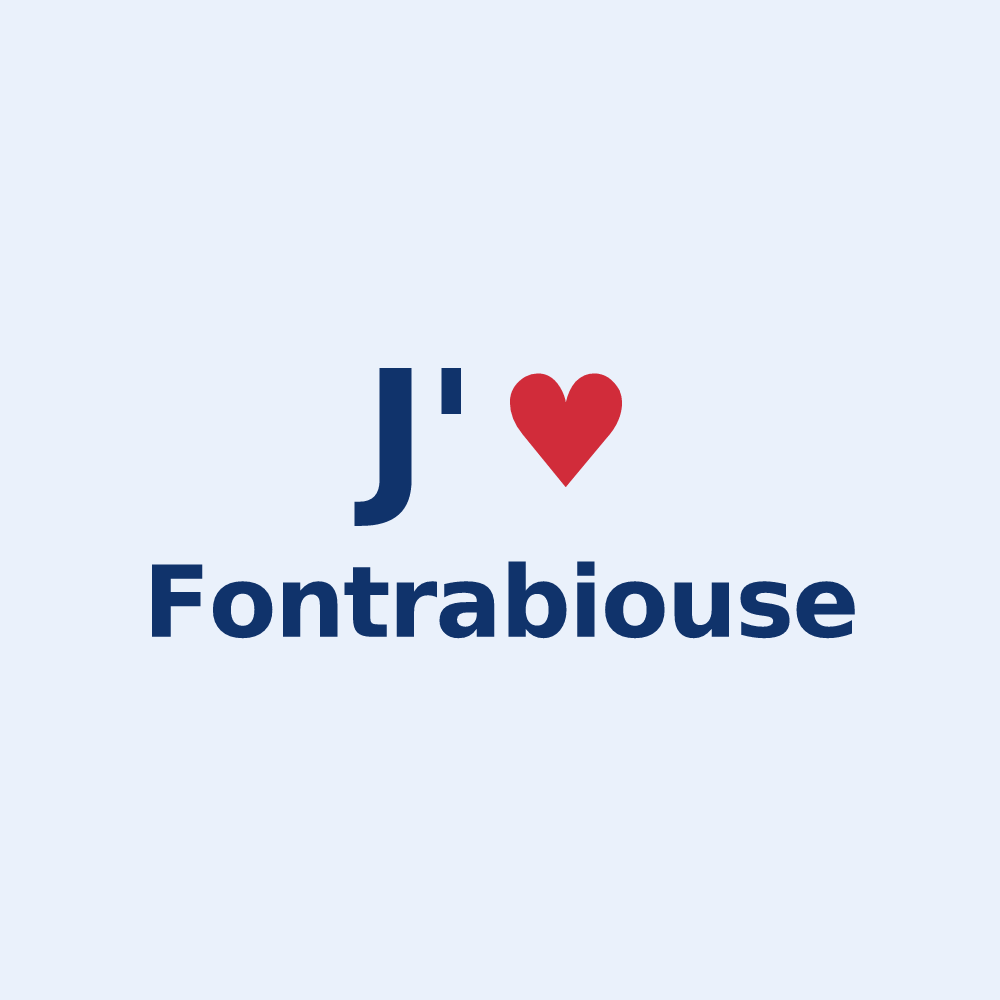 Sticker personnalisé Fontrabiouse — design J'aime Fontrabiouse