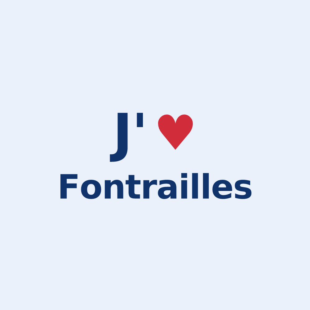 Sticker personnalisé Fontrailles — design J'aime Fontrailles