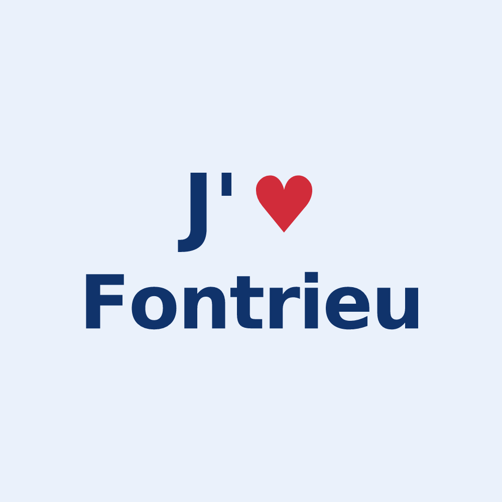 Sticker personnalisé Fontrieu — design J'aime Fontrieu