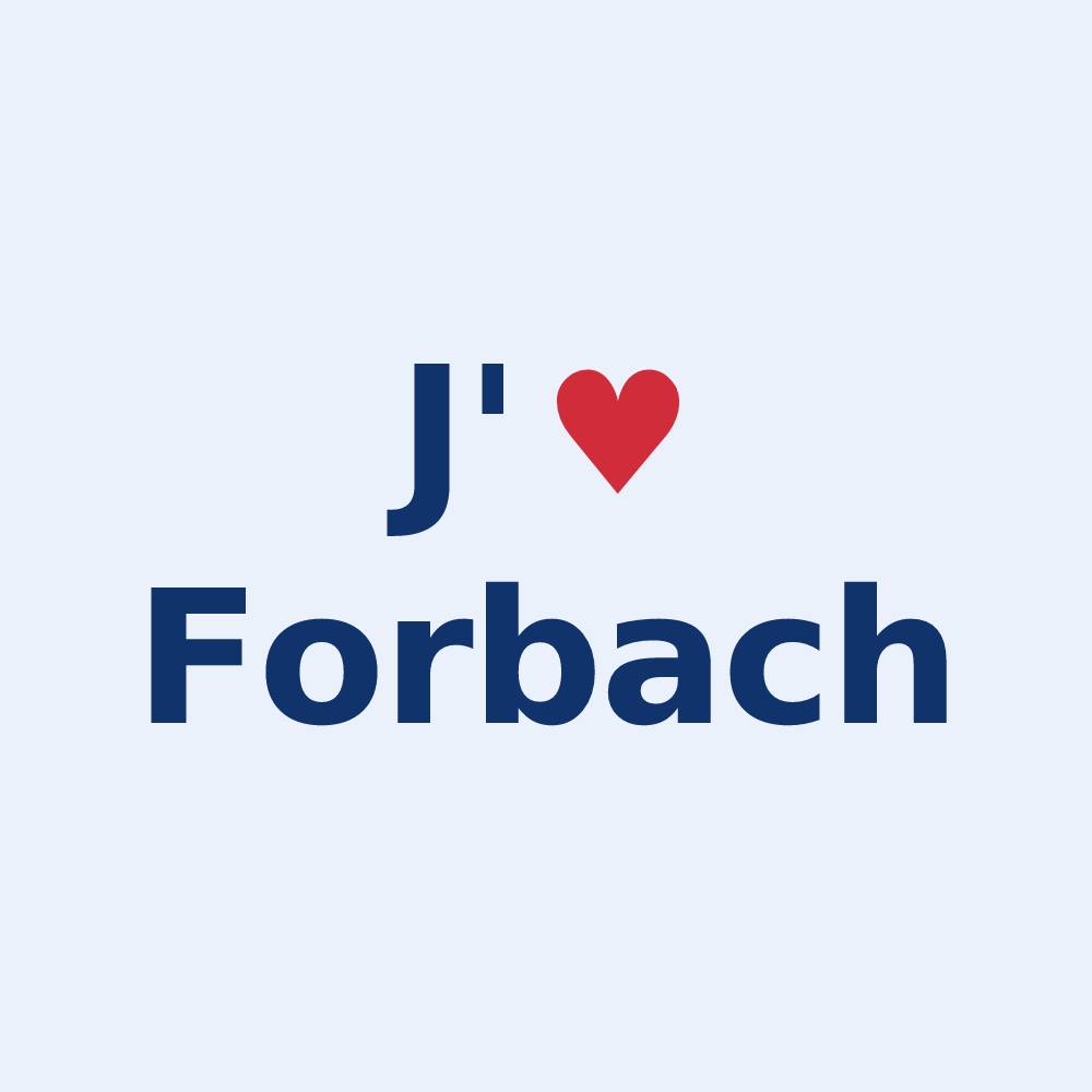 Sticker personnalisé Forbach — design J'aime Forbach