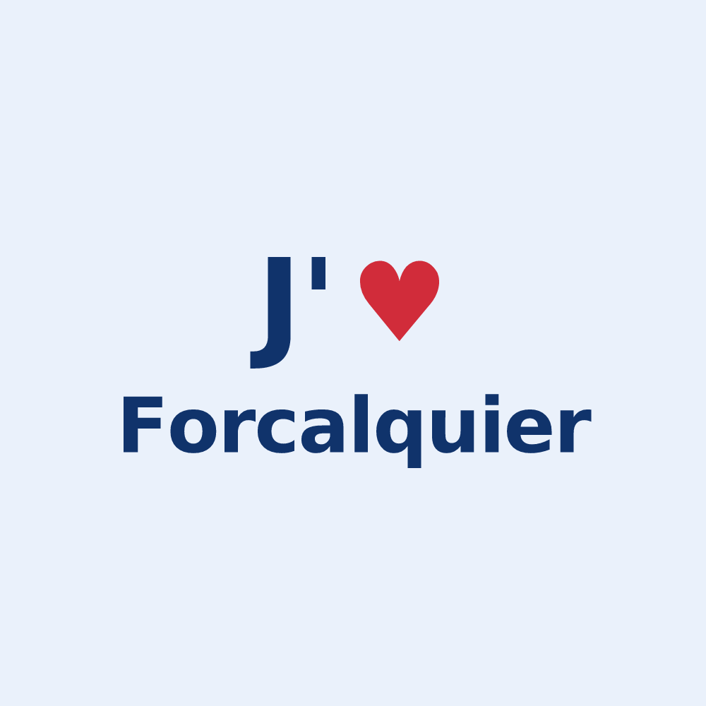 Sticker personnalisé Forcalquier — design J'aime Forcalquier