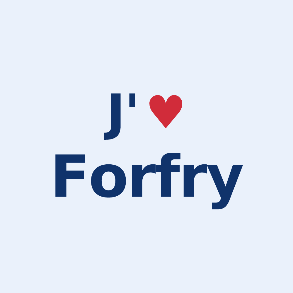 Sticker personnalisé Forfry — design J'aime Forfry