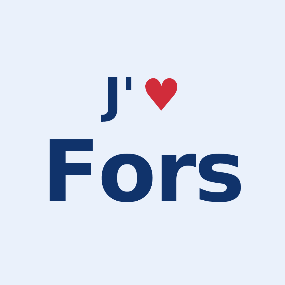 Sticker personnalisé Fors — design J'aime Fors