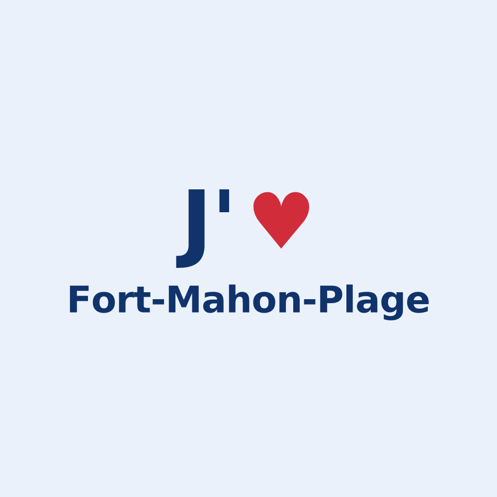 Sticker personnalisé Fort-Mahon-Plage — design J'aime Fort-Mahon-Plage
