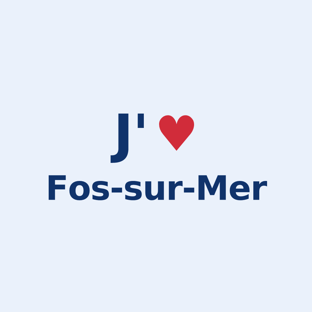 Sticker personnalisé Fos-sur-Mer — design J'aime Fos-sur-Mer