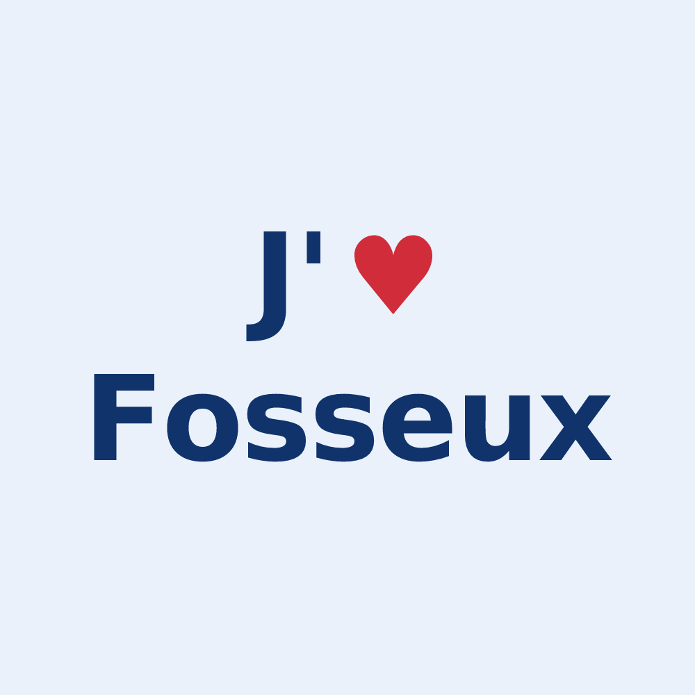 Sticker personnalisé Fosseux — design J'aime Fosseux