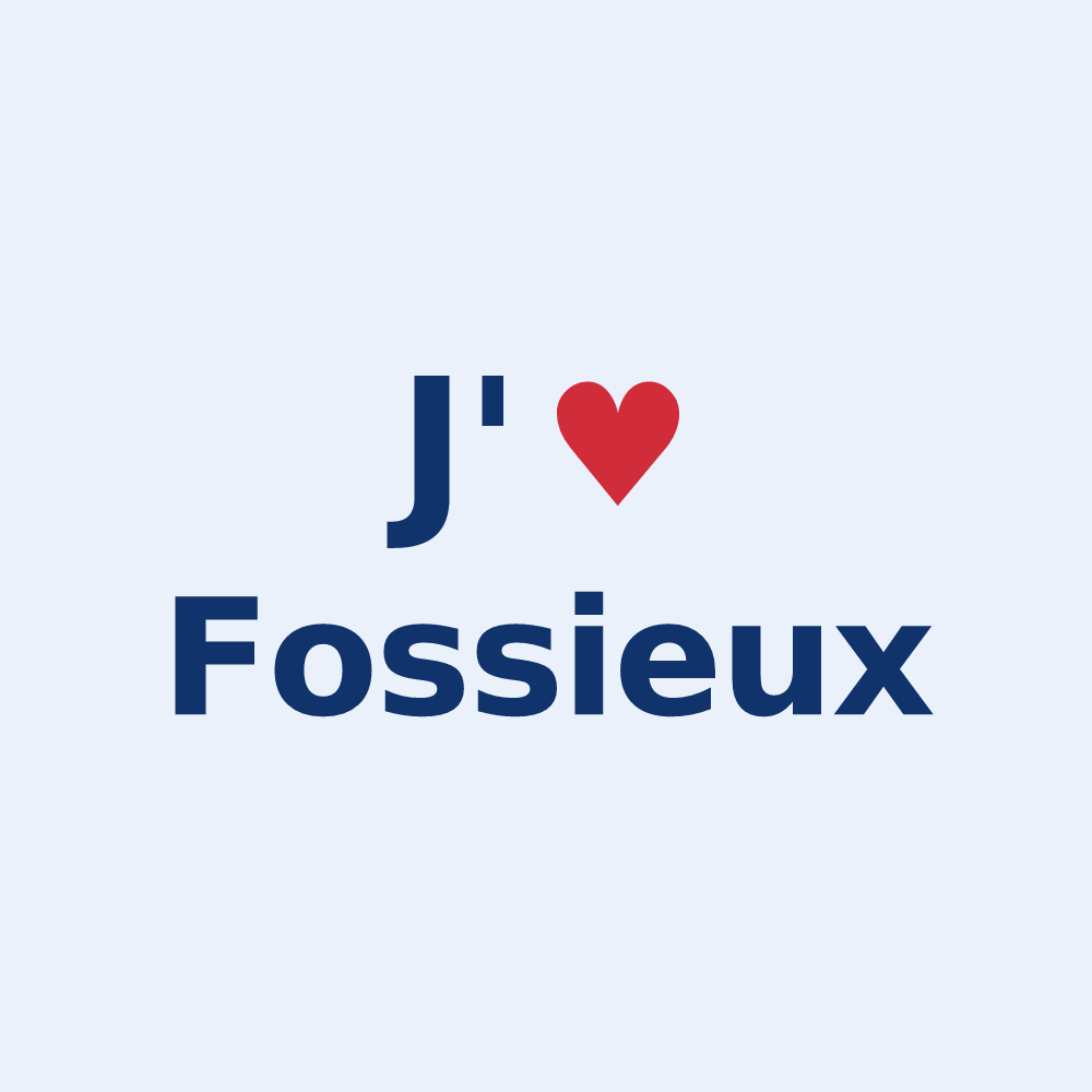 Sticker personnalisé Fossieux — design J'aime Fossieux