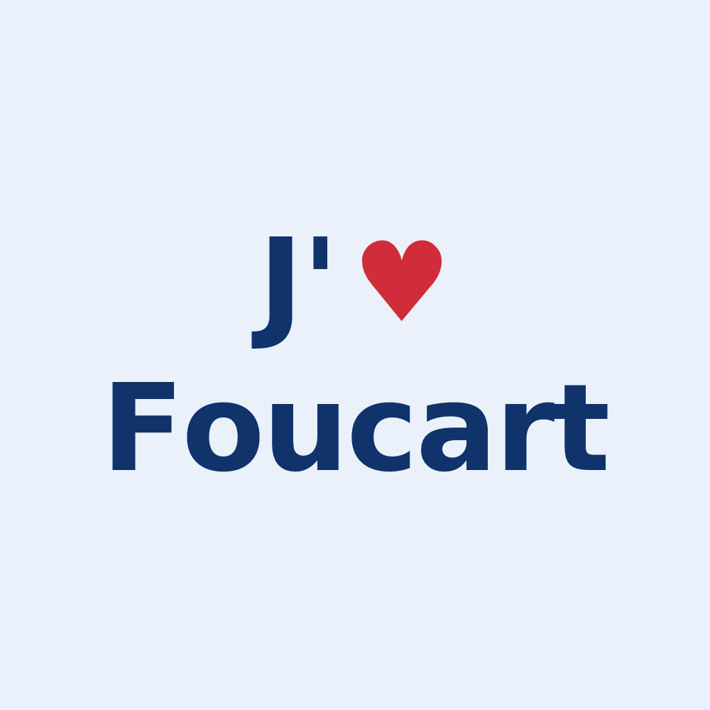 Sticker personnalisé Foucart — design J'aime Foucart