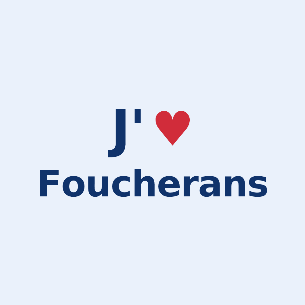 Sticker personnalisé Foucherans — design J'aime Foucherans