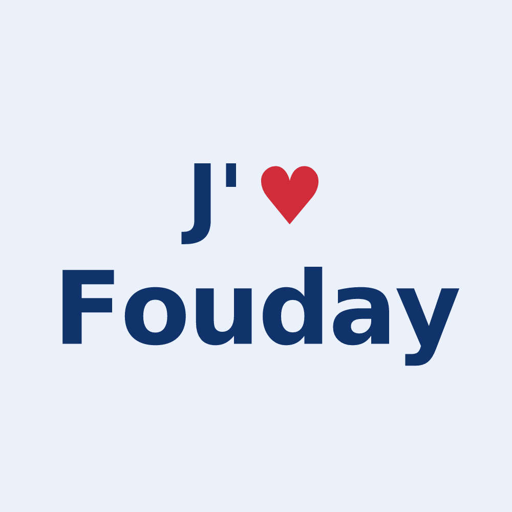 Sticker personnalisé Fouday — design J'aime Fouday