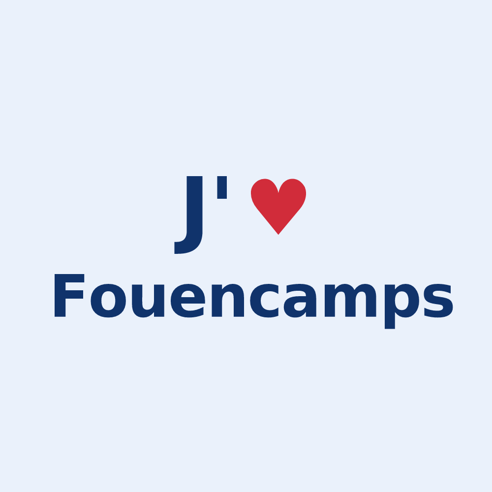 Sticker personnalisé Fouencamps — design J'aime Fouencamps