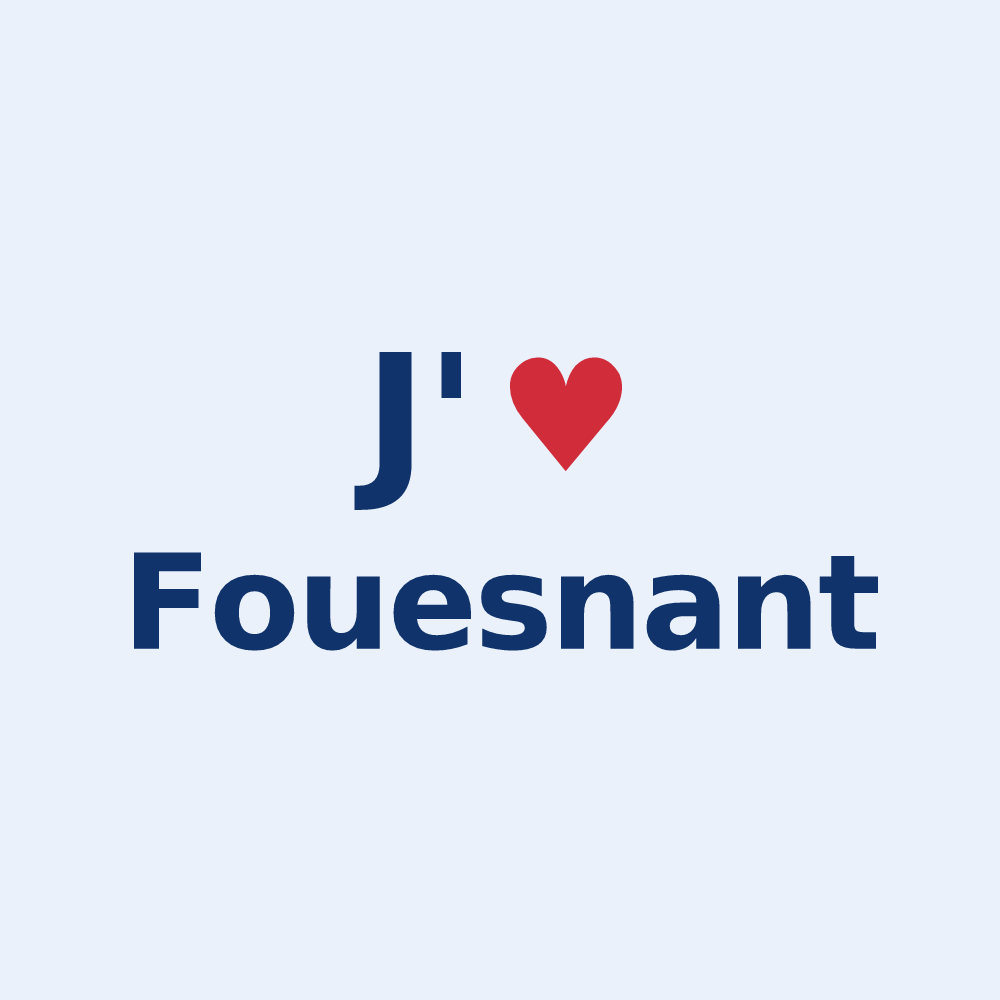 Sticker personnalisé Fouesnant — design J'aime Fouesnant