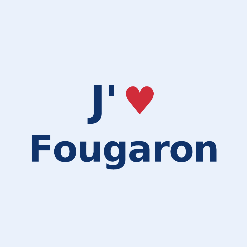 Sticker personnalisé Fougaron — design J'aime Fougaron