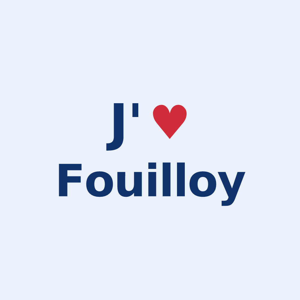 Sticker personnalisé Fouilloy — design J'aime Fouilloy
