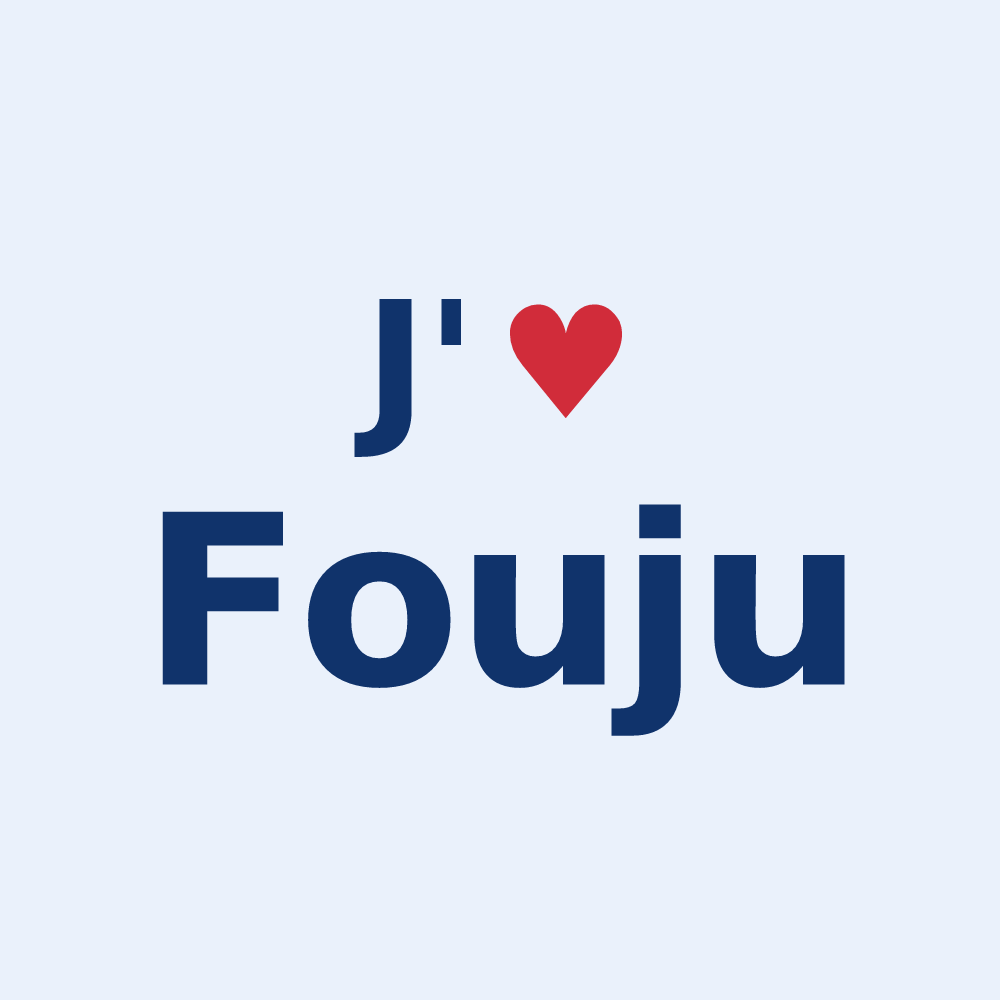 Sticker personnalisé Fouju — design J'aime Fouju