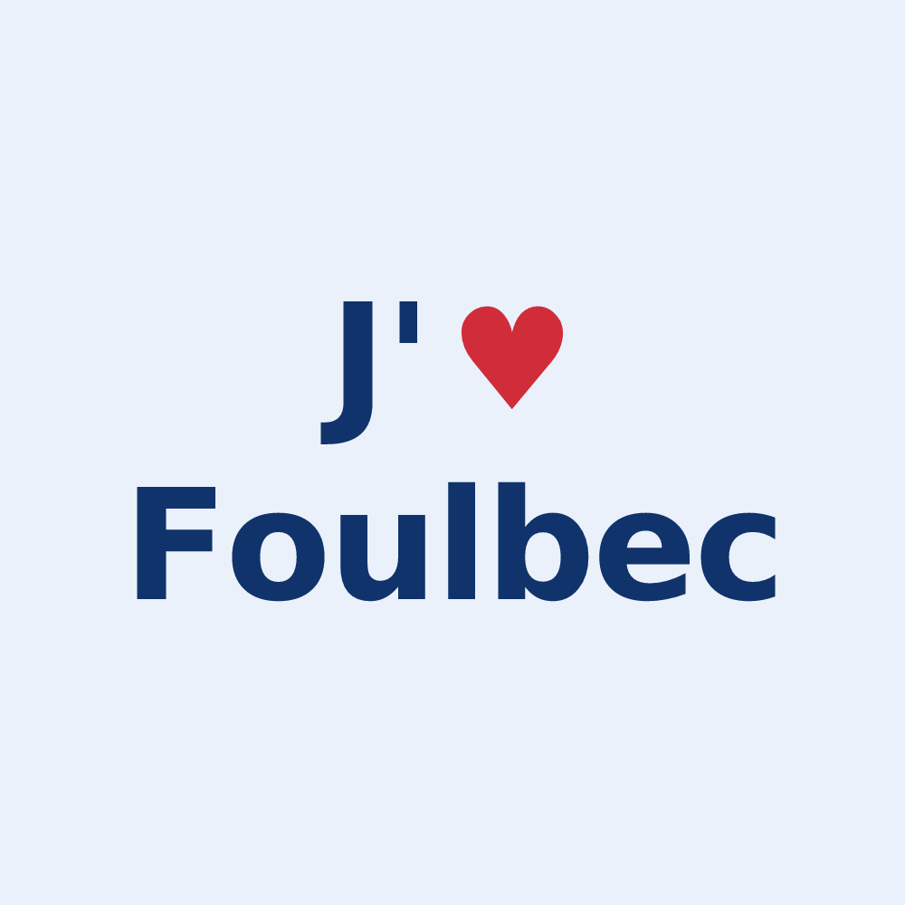 Sticker personnalisé Foulbec — design J'aime Foulbec