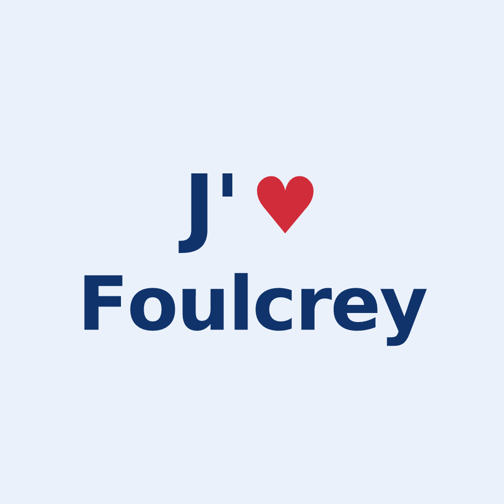 Sticker personnalisé Foulcrey — design J'aime Foulcrey