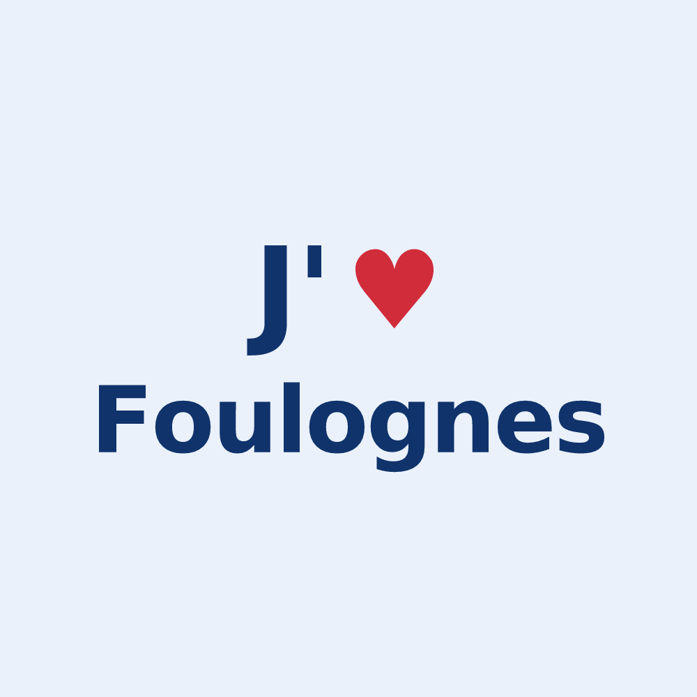 Sticker personnalisé Foulognes — design J'aime Foulognes