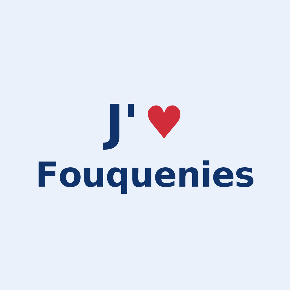 Sticker personnalisé Fouquenies — design J'aime Fouquenies
