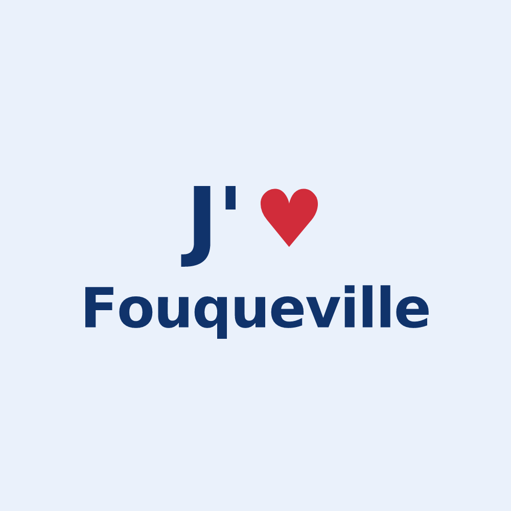 Sticker personnalisé Fouqueville — design J'aime Fouqueville