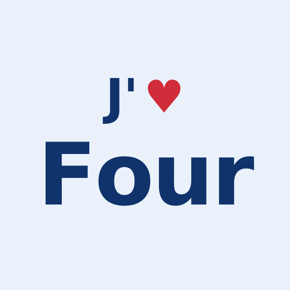 Sticker personnalisé Four — design J'aime Four